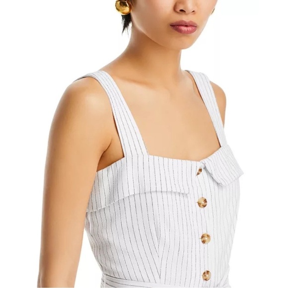 English Factory Striped Belted Jumpsuit – Size S MSRP $120 - Picture 3 of 7